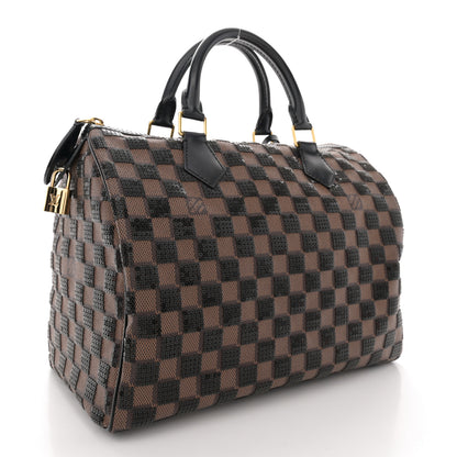 Louis Vuitton Damier Paillettes Speedy 30 Black 3 of 11