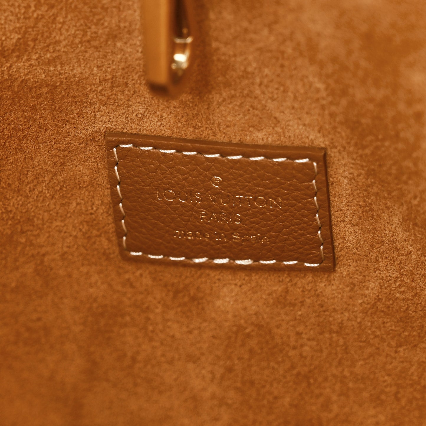 Grained Calfskin Low Key Hobo MM Cognac