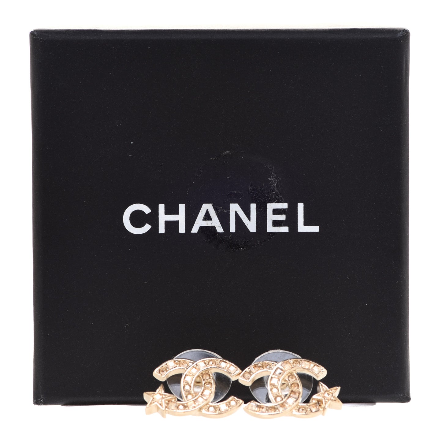 Crystal CC Starfall Earrings Gold