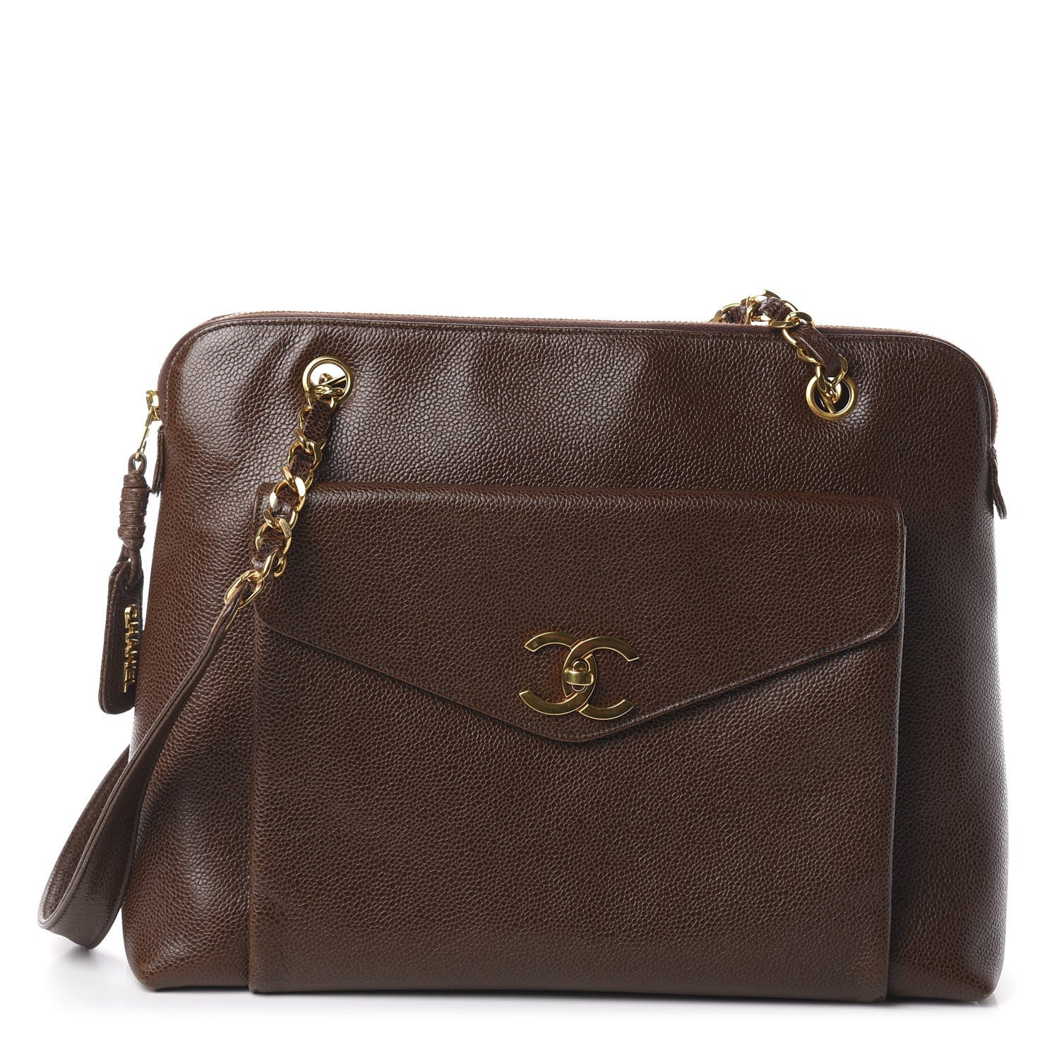 Chanel Caviar Flap Shoulder Bag Brown 1 of 9