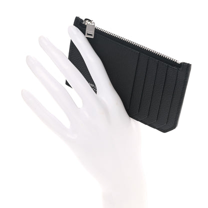 Saint Laurent Grained Calfskin 5 Fragments Zip Pouch Card Holder Black 4 of 9