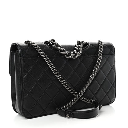 Chanel Goatskin Quilted Large Perfect Edge Flap Black 2 of 4