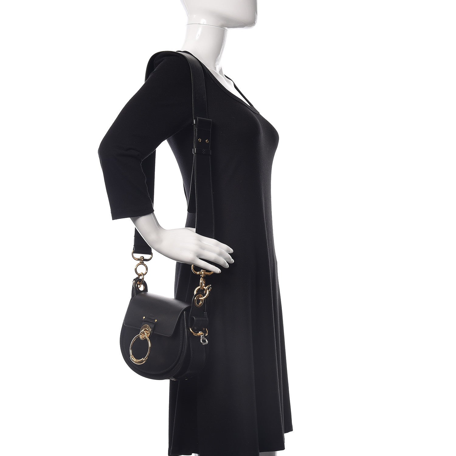 Chloe Calfskin Small Tess Bag Black 3 of 12