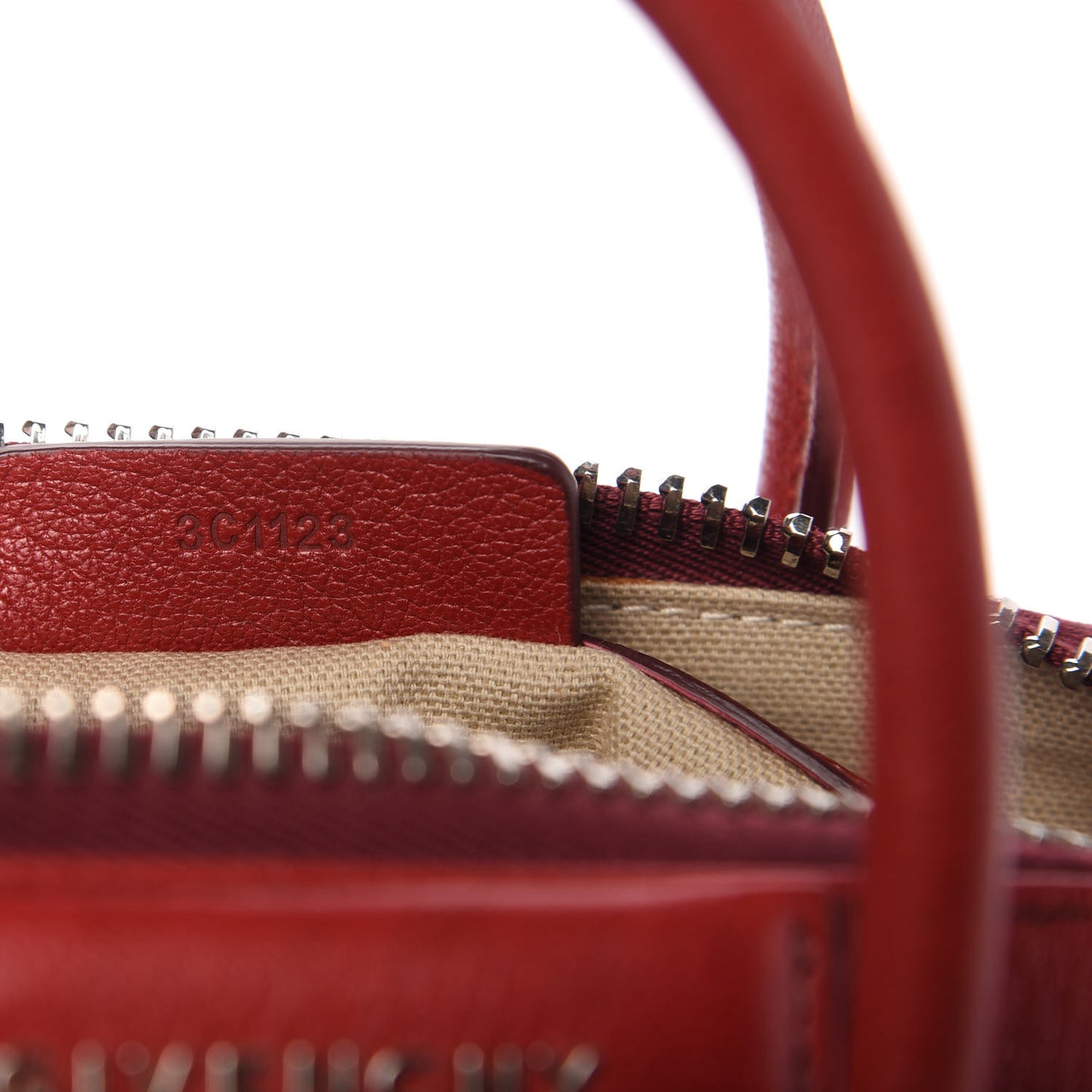 Sugar Goatskin Mini Antigona Dark Red