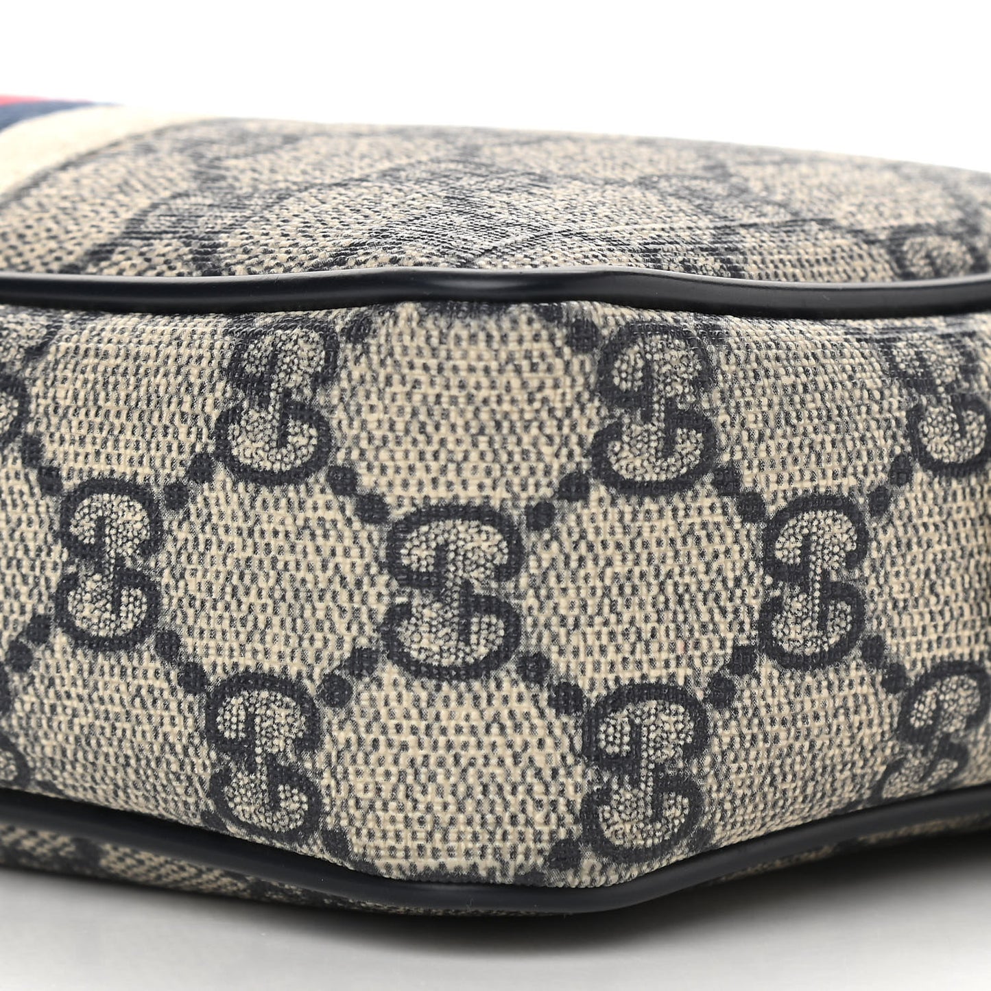 GG Supreme Monogram Web Small Shoulder Bag Navy