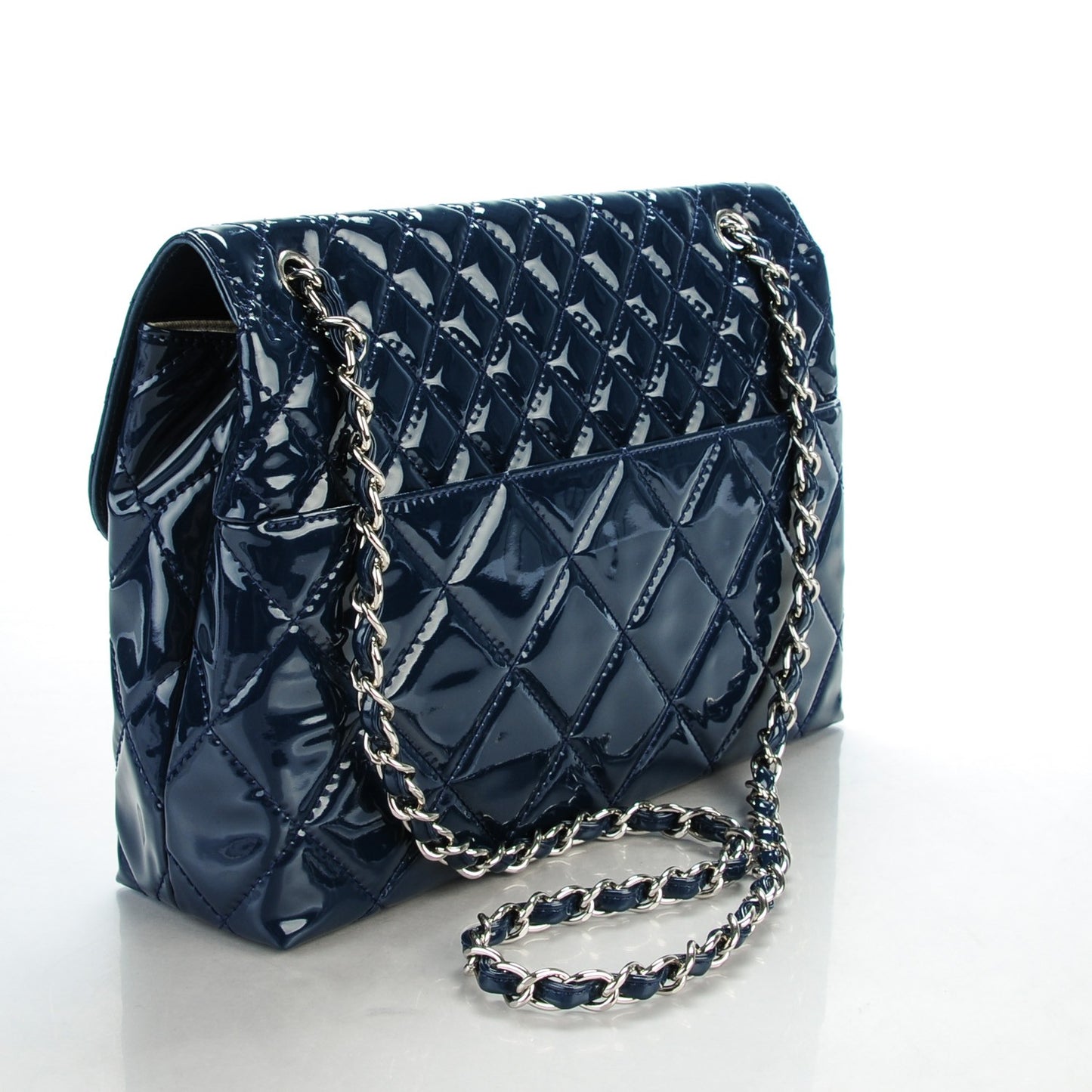 Vinyl Quilted In The Business Flap Navy Blue