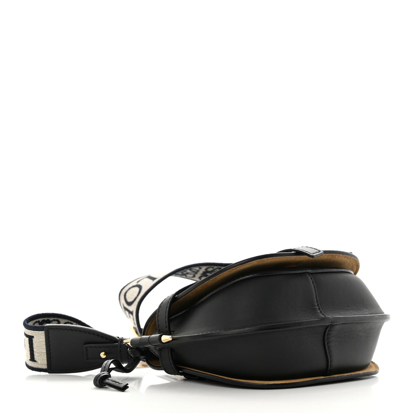 Calfskin Jacquard Mini Gate Dual Bag Black