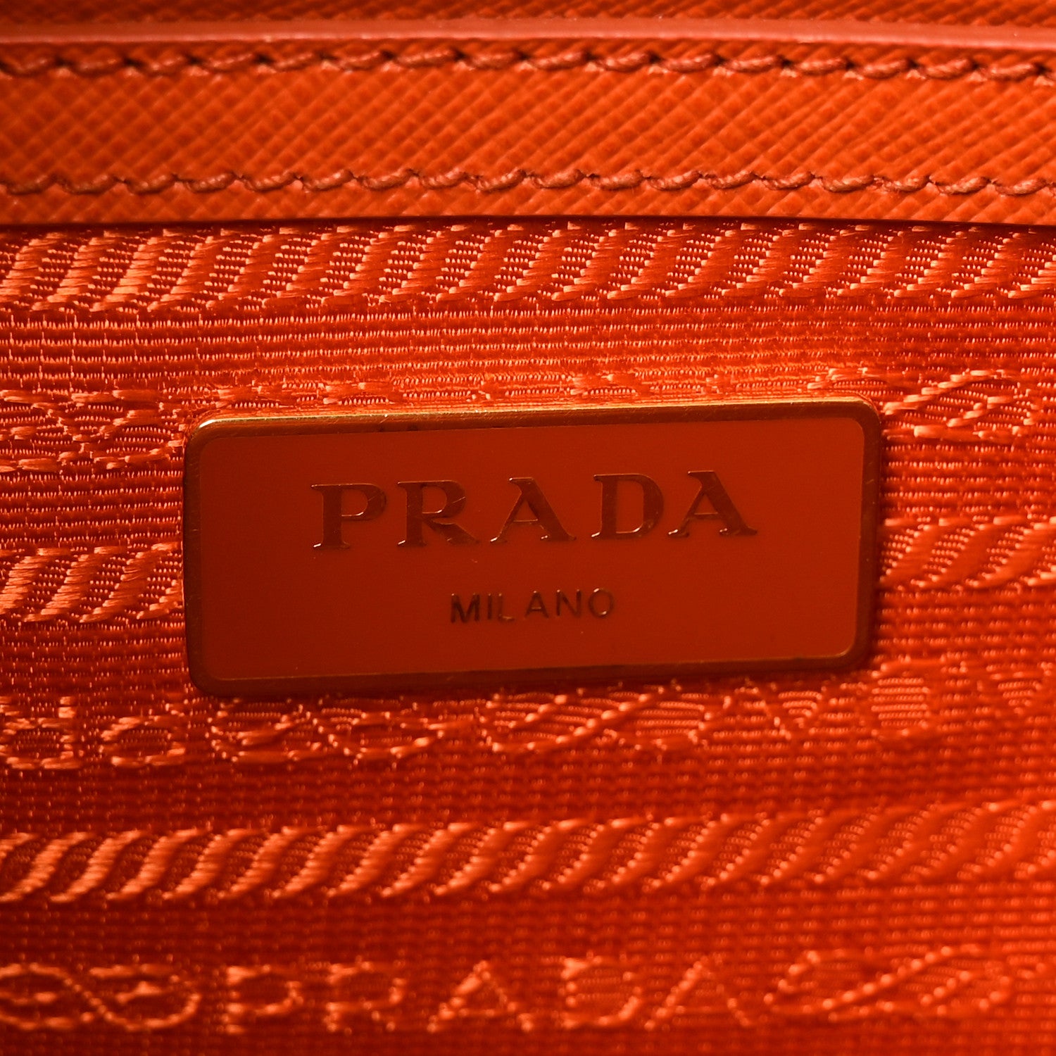 Prada Saffiano Lux Small Galleria Double Zip Tote Papaya 6 of 10