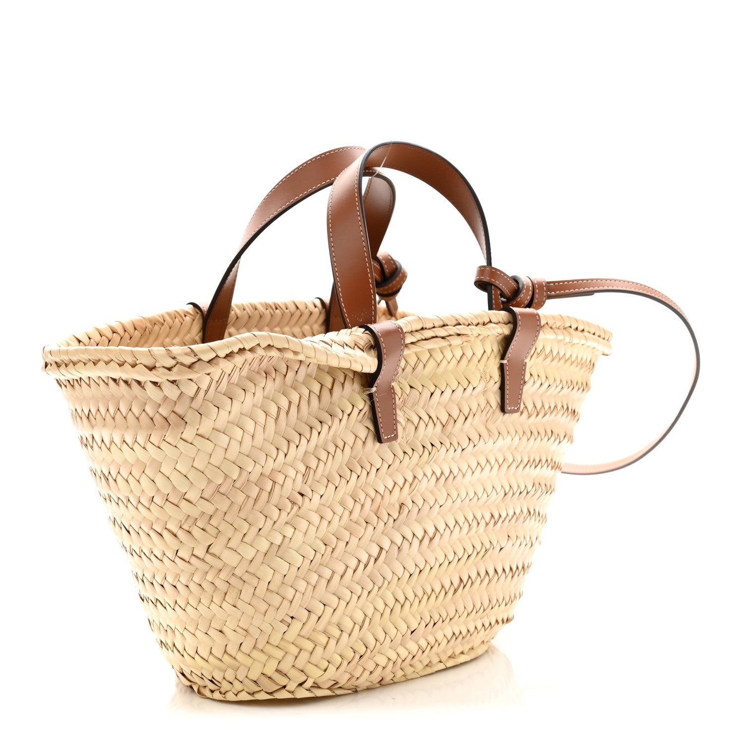 Celine Raffia Calfskin Triomphe Teen Panier Tan 3 of 9