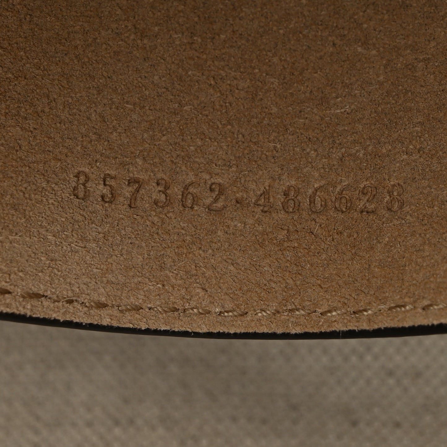 Micro GG Suede Large Chain Shoulder Bag Beige