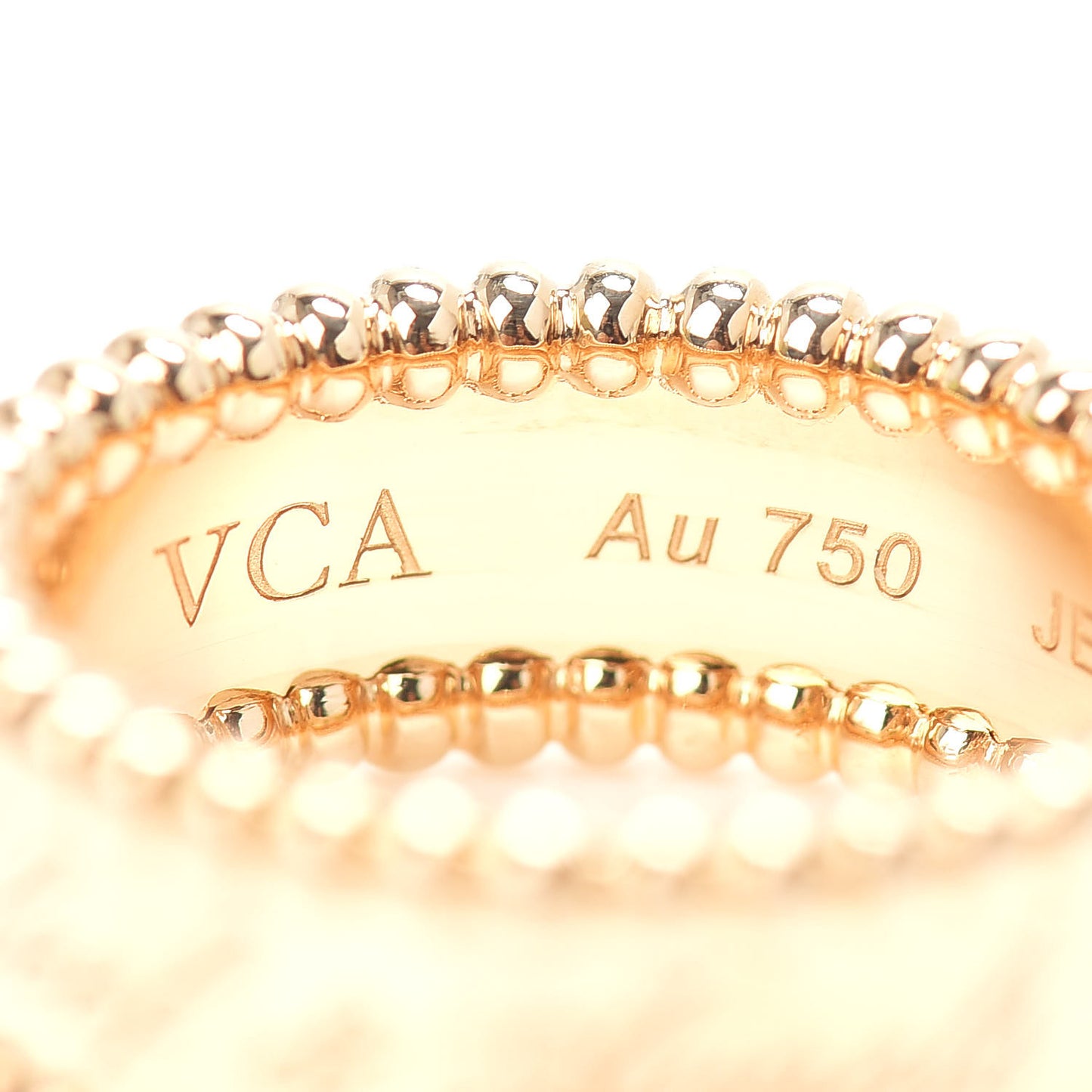 18K Yellow Gold Perlee Signature Ring 52 6