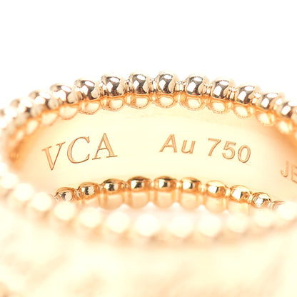 Van Cleef & Arpels 18K Yellow Gold Perlee Signature Ring 52 6 4 of 5