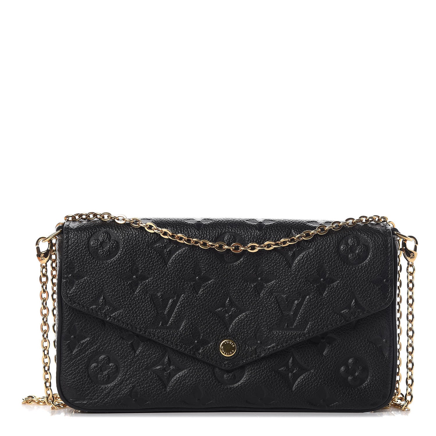 Louis Vuitton Empreinte Pochette Felicie Chain Wallet Black 1 of 12