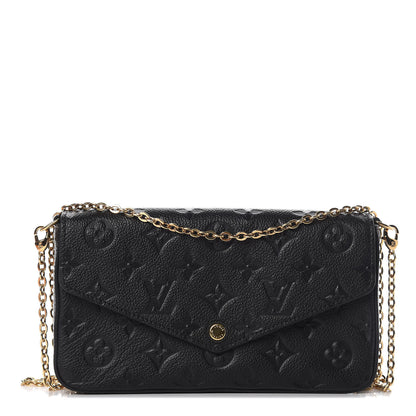 Louis Vuitton Empreinte Pochette Felicie Chain Wallet Black 1 of 12