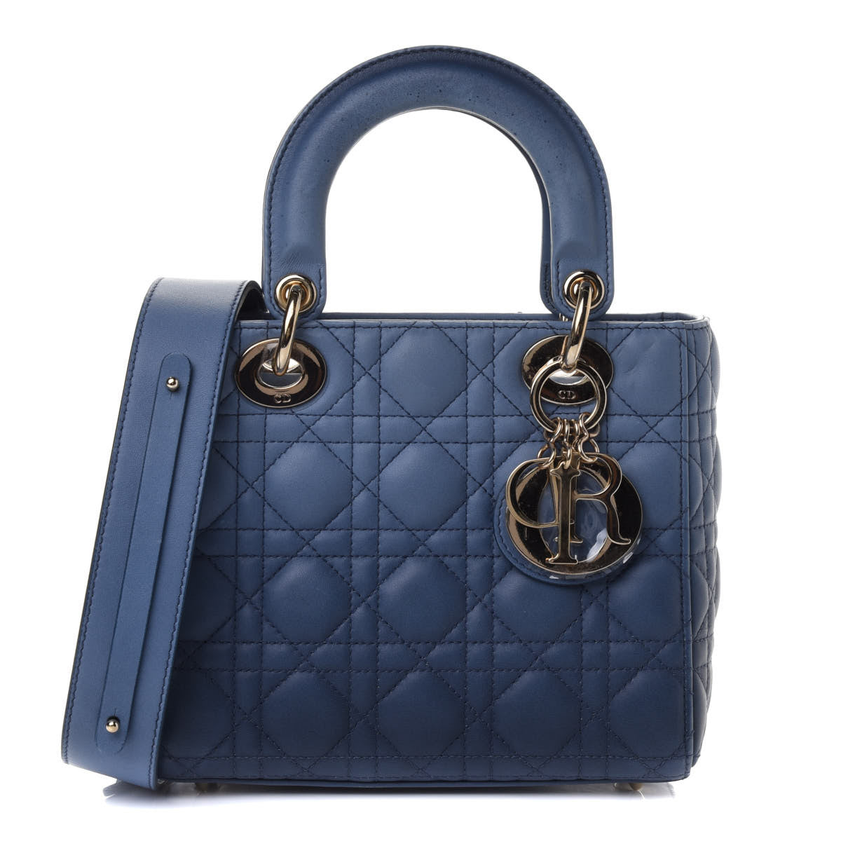 Lambskin Cannage Gradient Small My ABCDior Lady Dior Indigo Blue