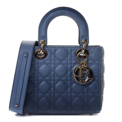 Christian Dior Lambskin Cannage Gradient Small My ABCDior Lady Dior Indigo Blue 1 of 9