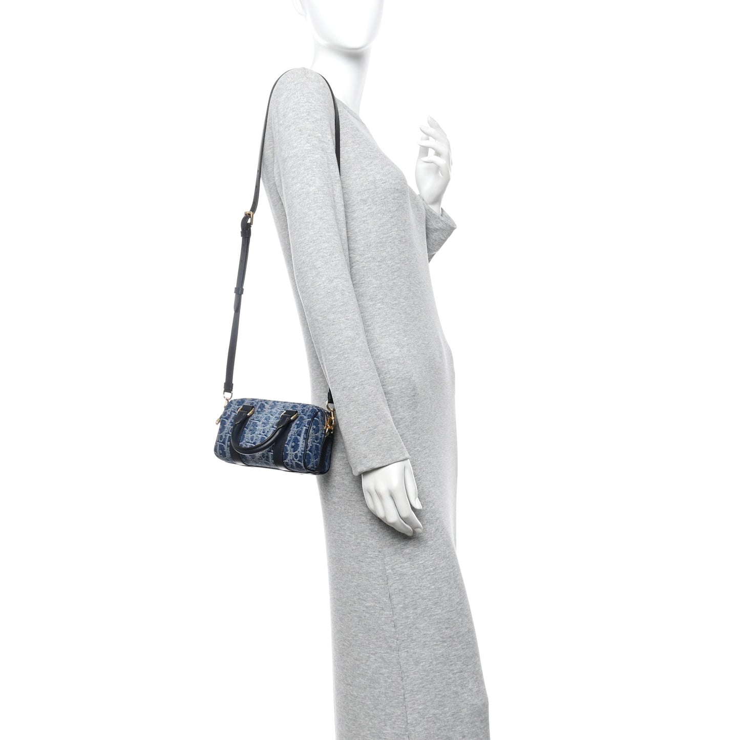 Denim Oblique Nano Groove 17 Bag Blue