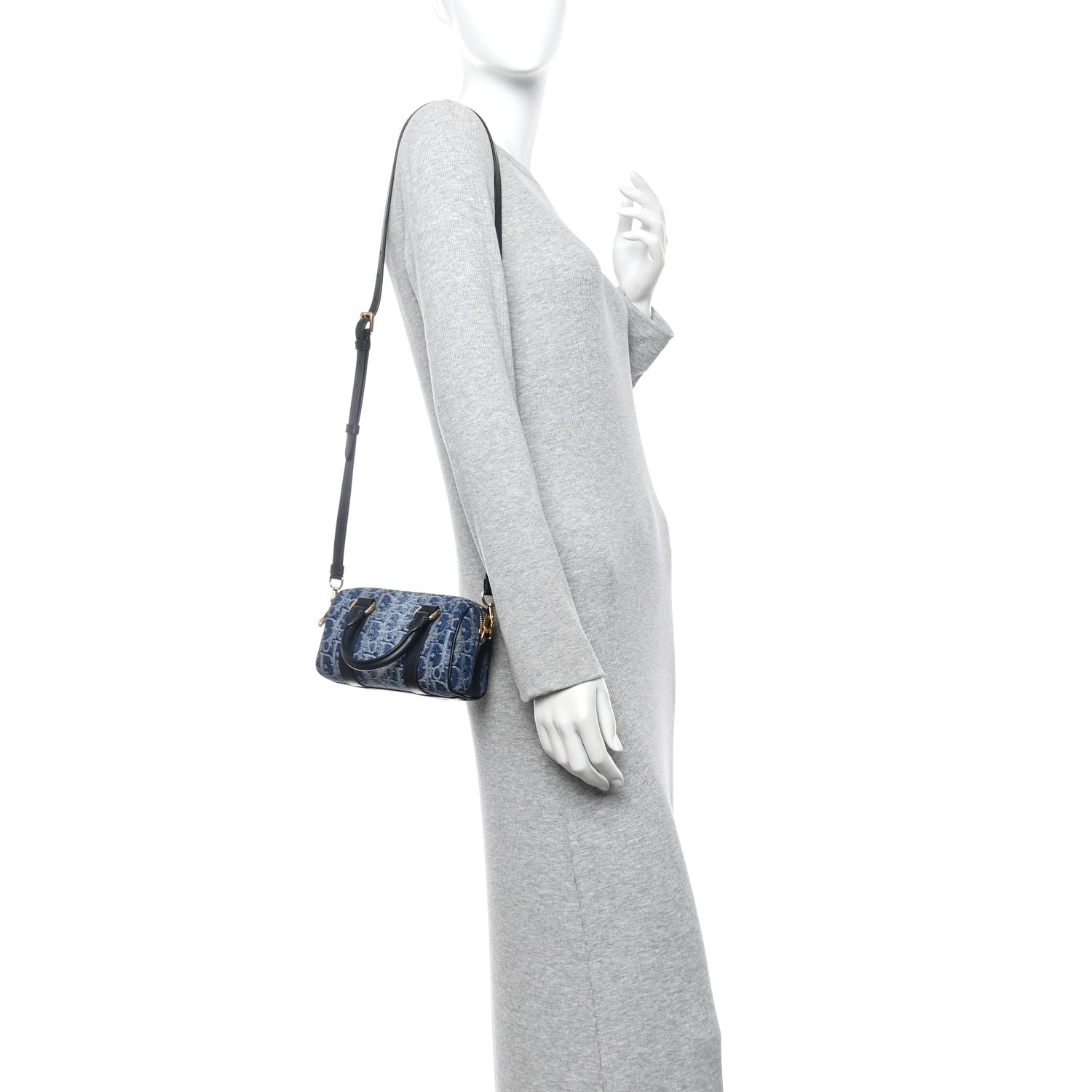 Christian Dior Denim Oblique Nano Groove 17 Bag Blue 2 of 11