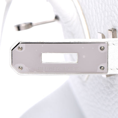 Hermes Taurillon Clemence Birkin 30 White 14 of 33