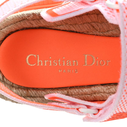 Christian Dior Technical Knit Jute Dioract 10mm Sandals 37.5 White Orange 7 of 9