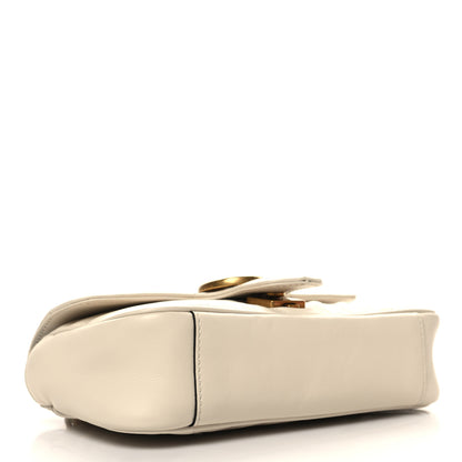 Gucci Calfskin Matelasse Mini GG Marmont Shoulder Bag White 4 of 10