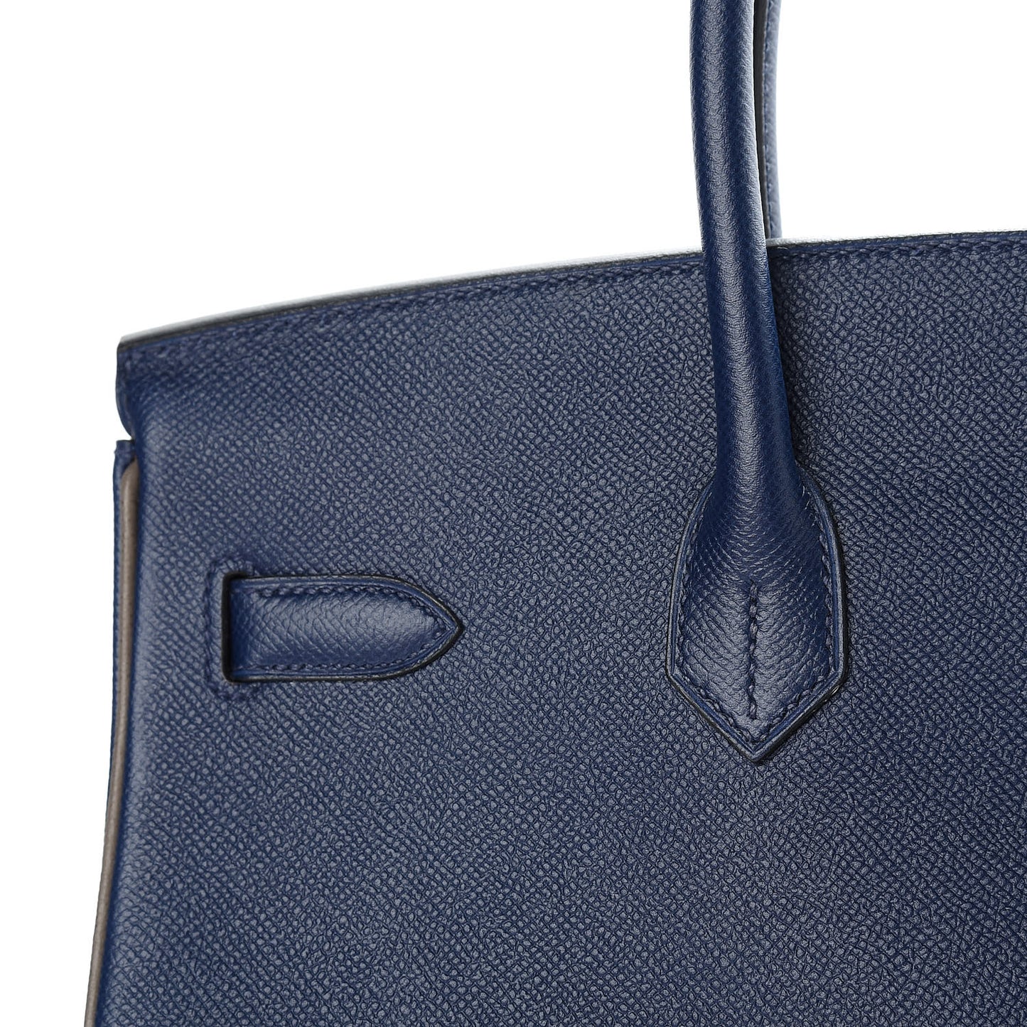 Epsom Horseshoe Birkin 35 Bleu Saphir Etain