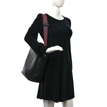 Prada Vitello Phenix Logo Hobo Black 2 of 9