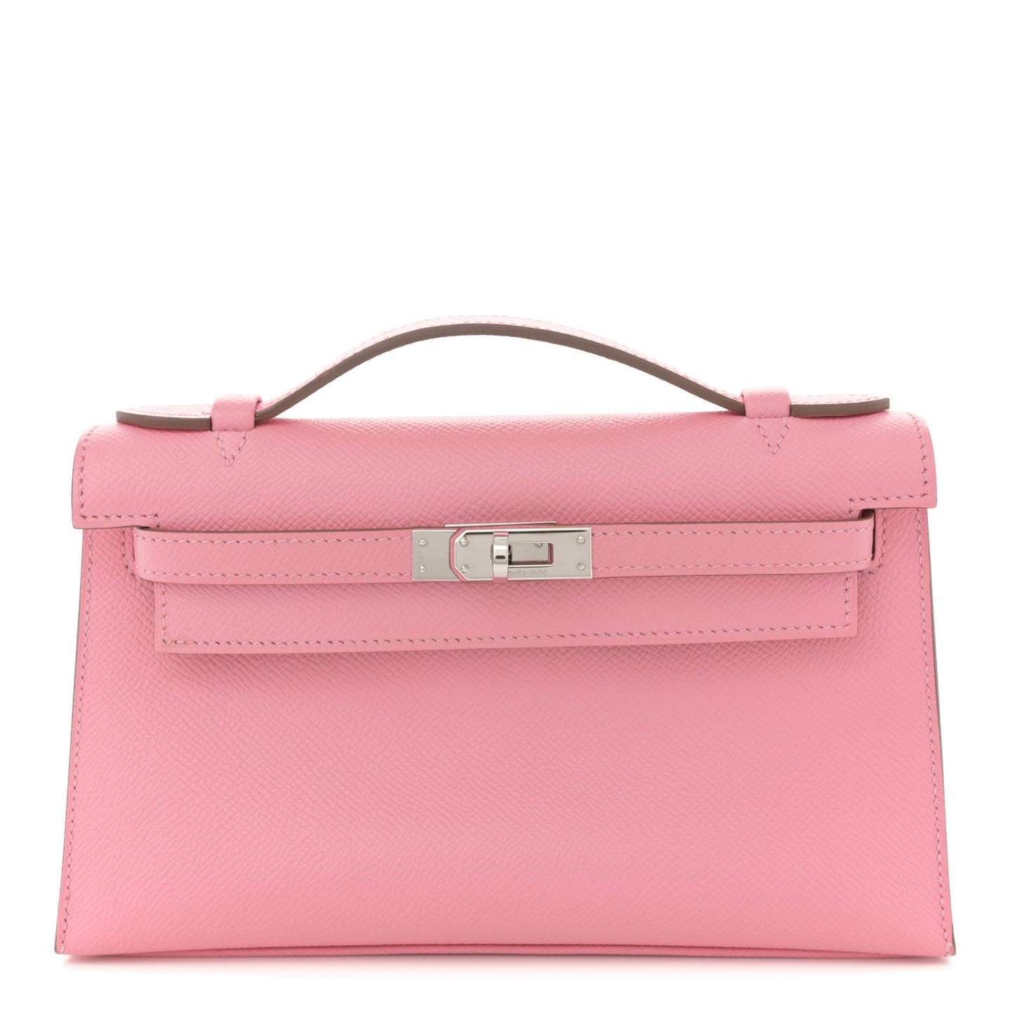 Epsom Kelly Pochette Clutch Rose Confetti