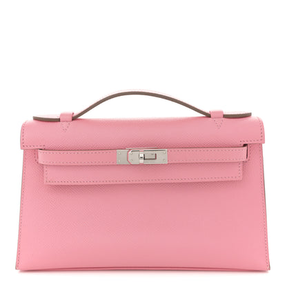 Hermes Epsom Kelly Pochette Clutch Rose Confetti 1 of 7