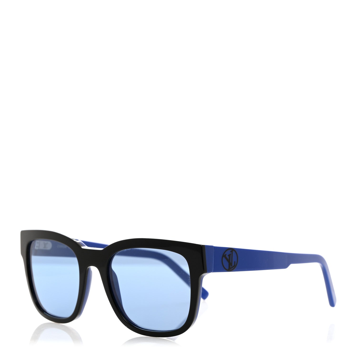 Louis Vuitton Acetate Outerspace Square Sunglasses Z1095W Black Blue 1 of 8