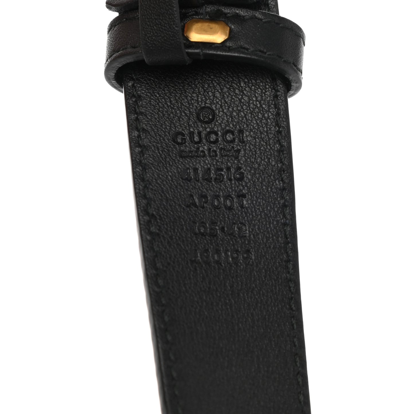 Moon Calfskin Double G 30mm Belt 105 42 Black