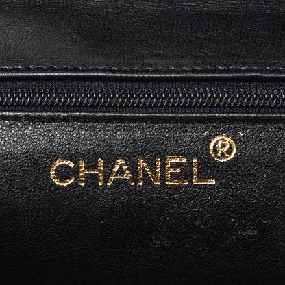 Chanel Satin Chevron Quilted Pearl Mini Square Flap Black 6 of 16
