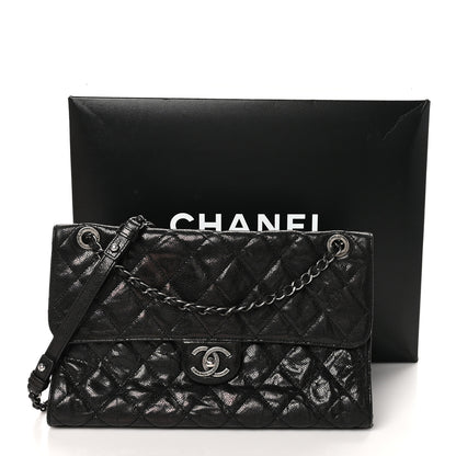 Chanel Crumpled Grained Calfskin Jumbo CC Crave Flap Black 11 of 11