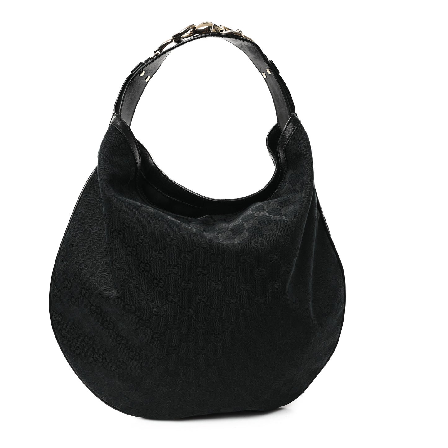 Monogram Large Wave Hobo Black