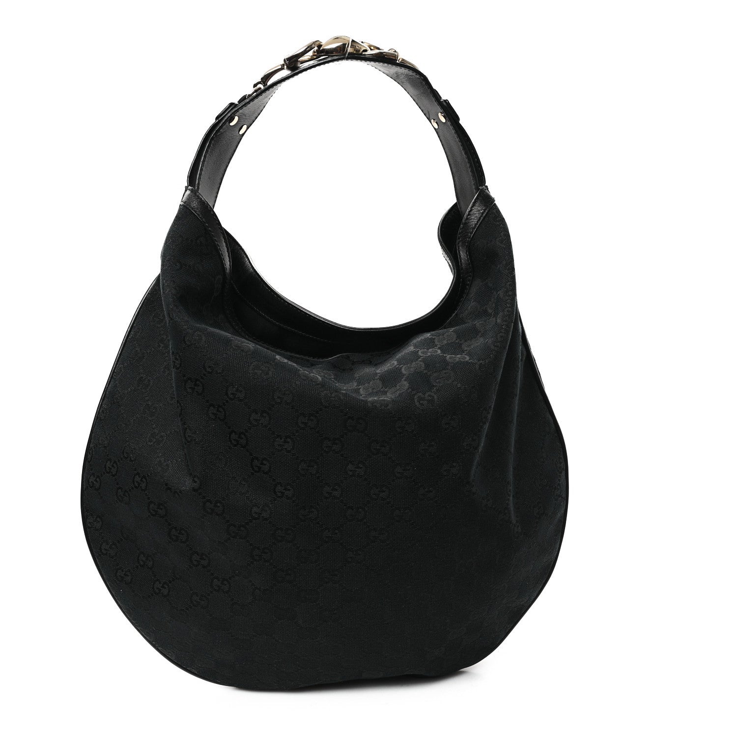 Gucci Monogram Large Wave Hobo Black 1 of 10