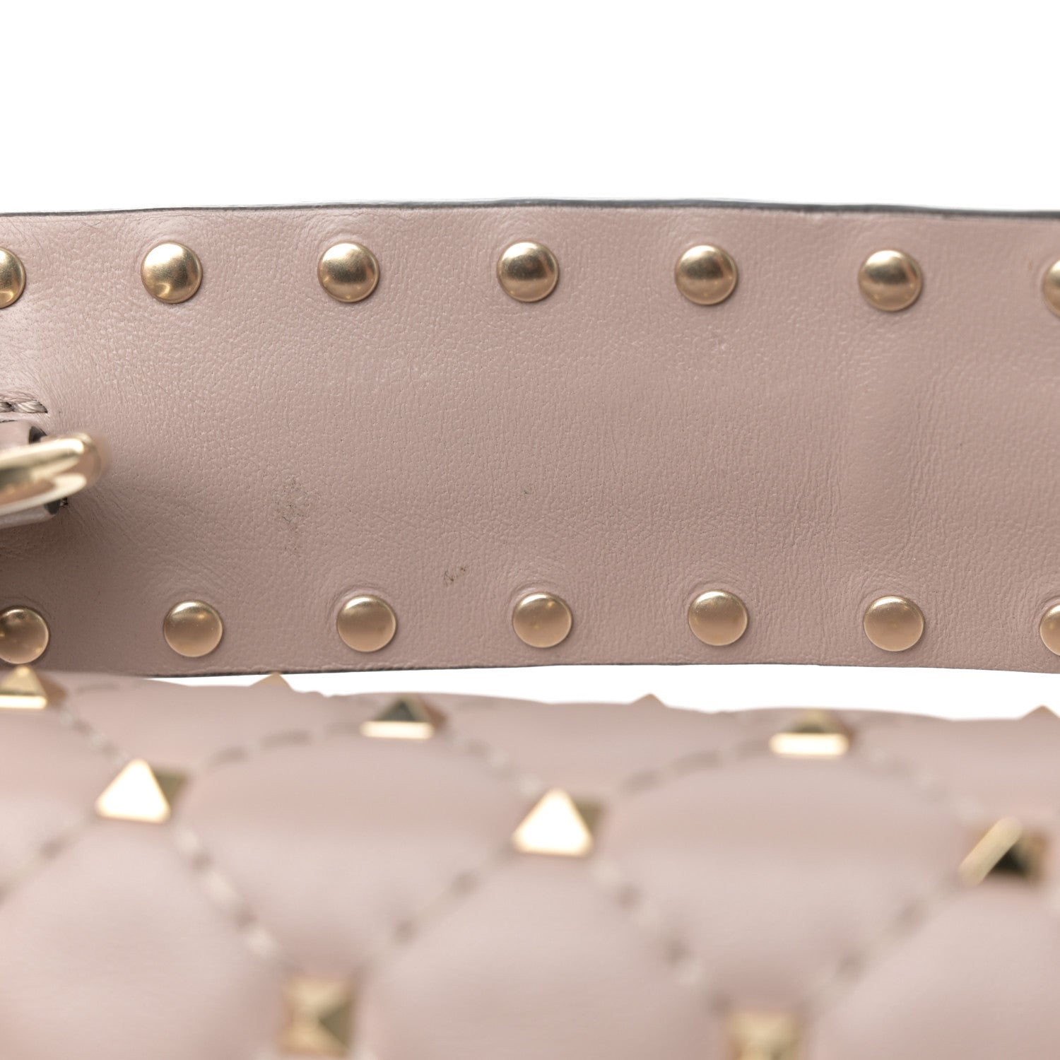 Valentino Garavani Lambskin Medium Rockstud Spike Shoulder Bag Poudre 13 of 14