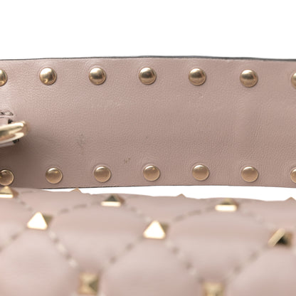 Valentino Garavani Lambskin Medium Rockstud Spike Shoulder Bag Poudre 13 of 14