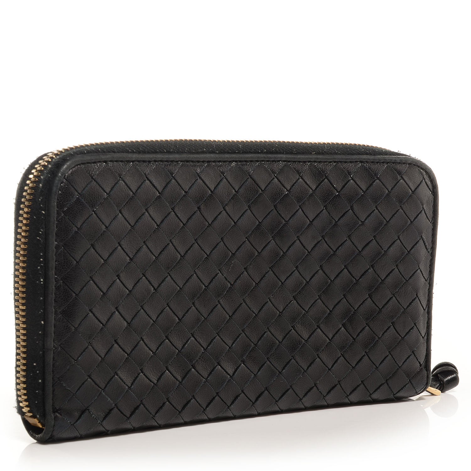 Bottega Veneta Nappa Intrecciato Zip Around Wallet Black 3 of 8