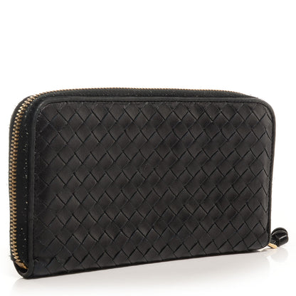 Bottega Veneta Nappa Intrecciato Zip Around Wallet Black 3 of 8