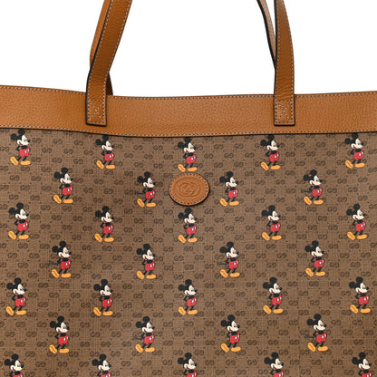 Gucci X DISNEY Mini Vintage GG Supreme Monogram Mickey Mouse Large Shopping Tote Beige Vintage Sun Oil 8 of 10