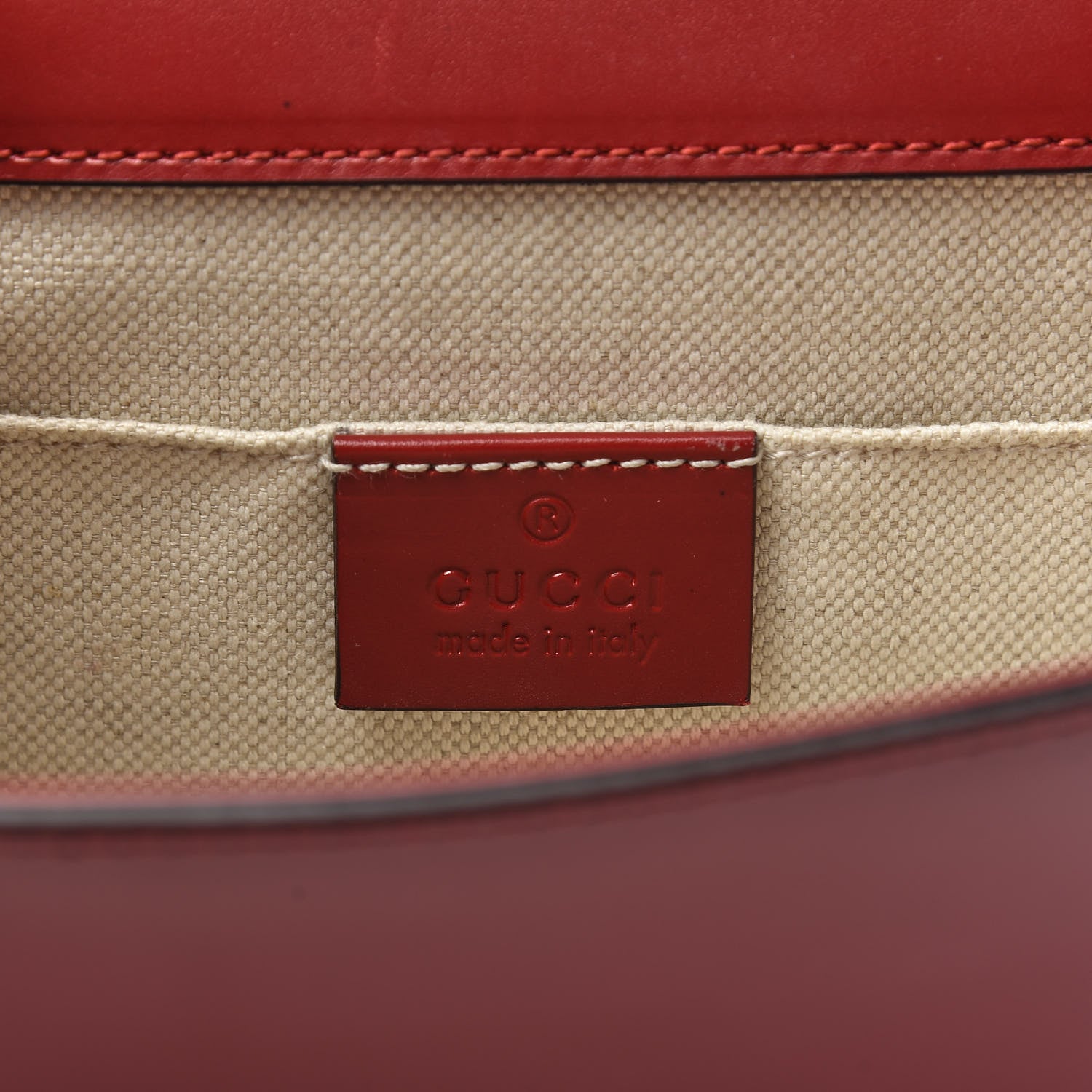 Gucci Knight Calfskin Small GG Marmont Chain Handle Bag Hibiscus Red 7 of 9