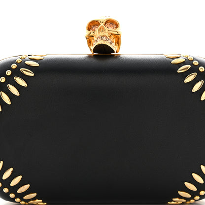 Alexander McQueen Nappa Studded Skull Box Clutch Black 8 of 13
