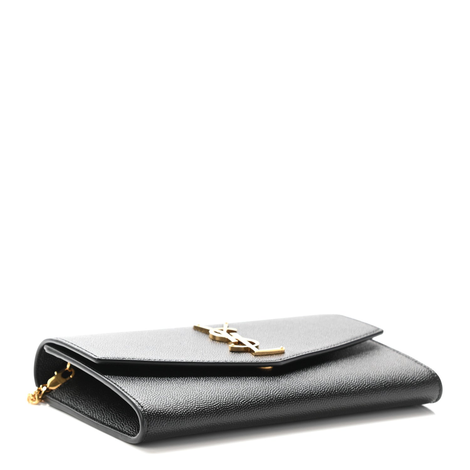 Saint Laurent Grain De Poudre Uptown Chain Wallet Black 4 of 7