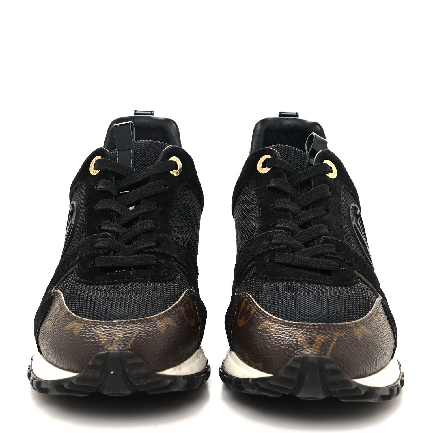 Louis Vuitton Suede Monogram Run Away Sneakers 37.5 Black 2 of 7