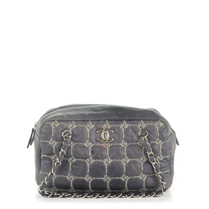 Chanel Lambskin Tweed Double Stitch Bowler Grey 1 of 10