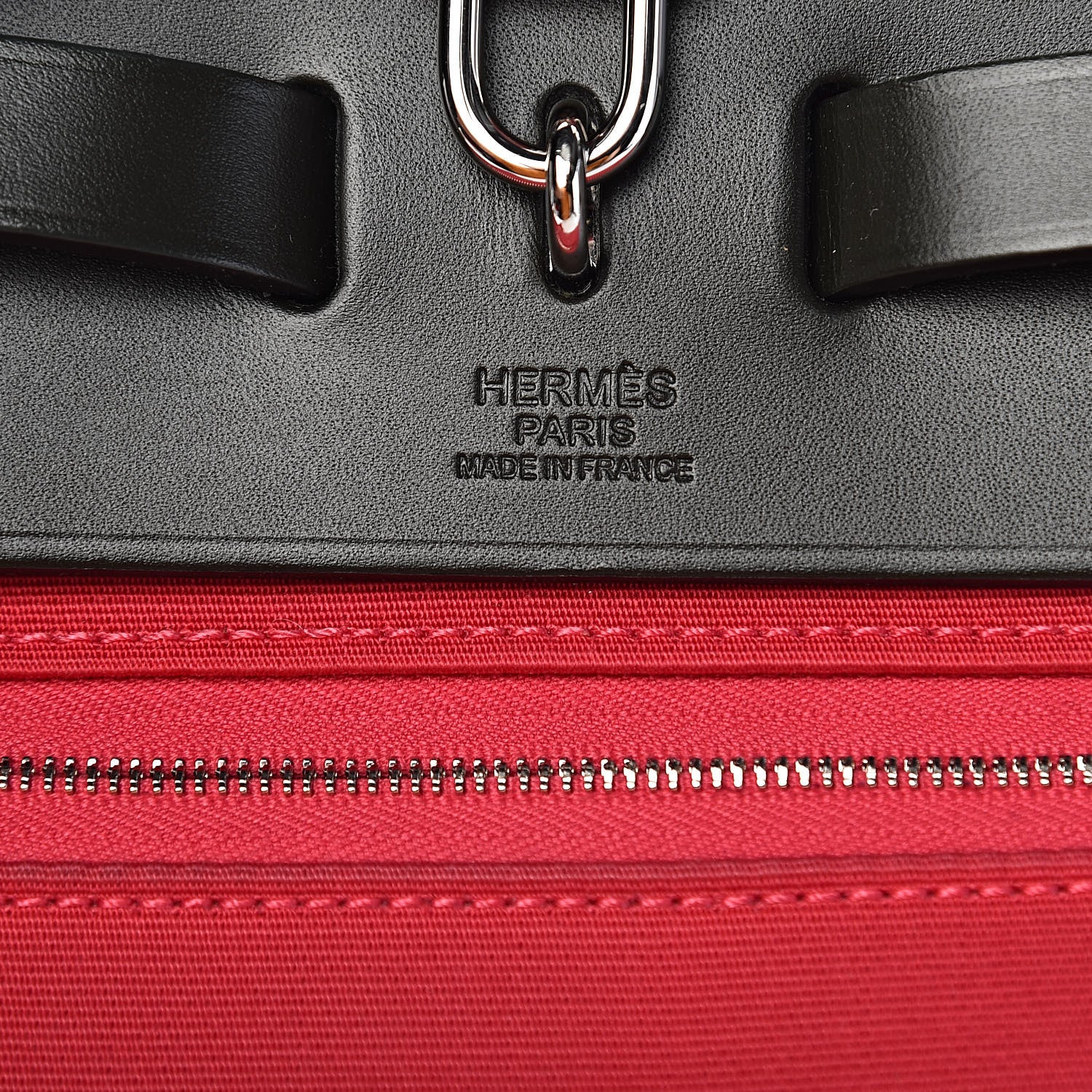 Hermes Vache Hunter Toile Herbag Zip 31 PM Rose Extreme Black 6 of 10