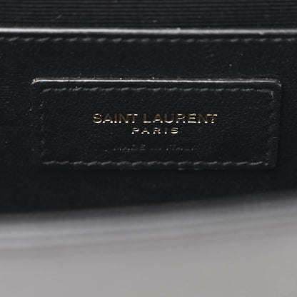 Saint Laurent Grain De Poudre Medium Classic Monogram Kate Satchel Black 6 of 10