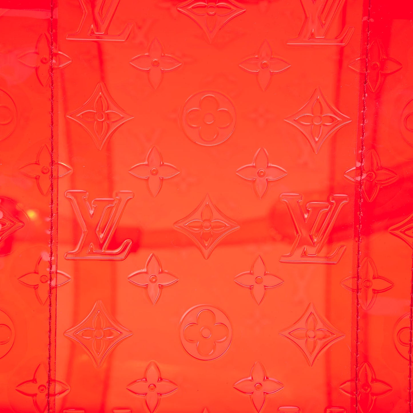 PVC Monogram Keepall Bandouliere 50 Grenadine Red