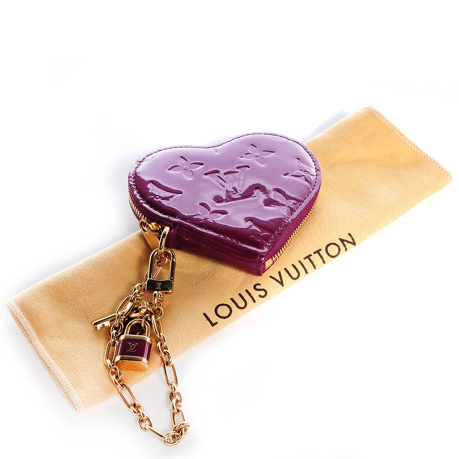 Louis Vuitton Vernis Heart Coin Purse Violet 4 of 7