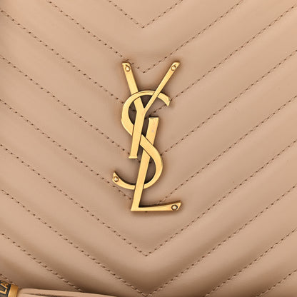 Saint Laurent Calfskin Matelasse Monogram Lou Camera Bag Dark Beige 8 of 16